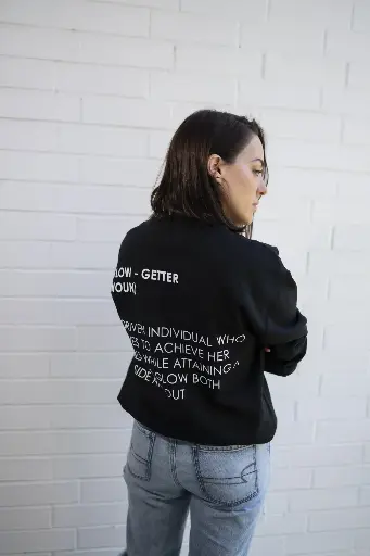 Sudadera Quote - Negro 